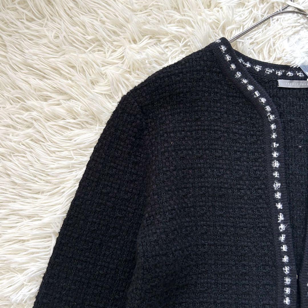 新品 theory luxe 23AW ニットジャケット ブラック 40