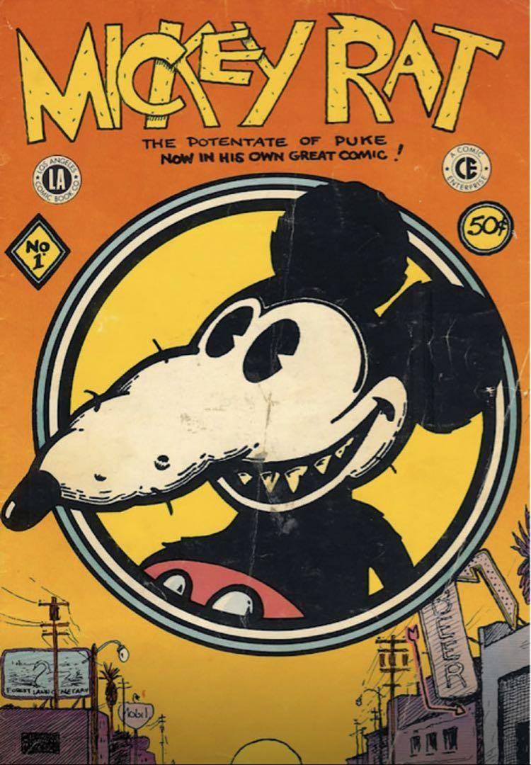 ミッキーラットTシャツ Mickey Rat ローブローアート 激レアビンテージ 画像8