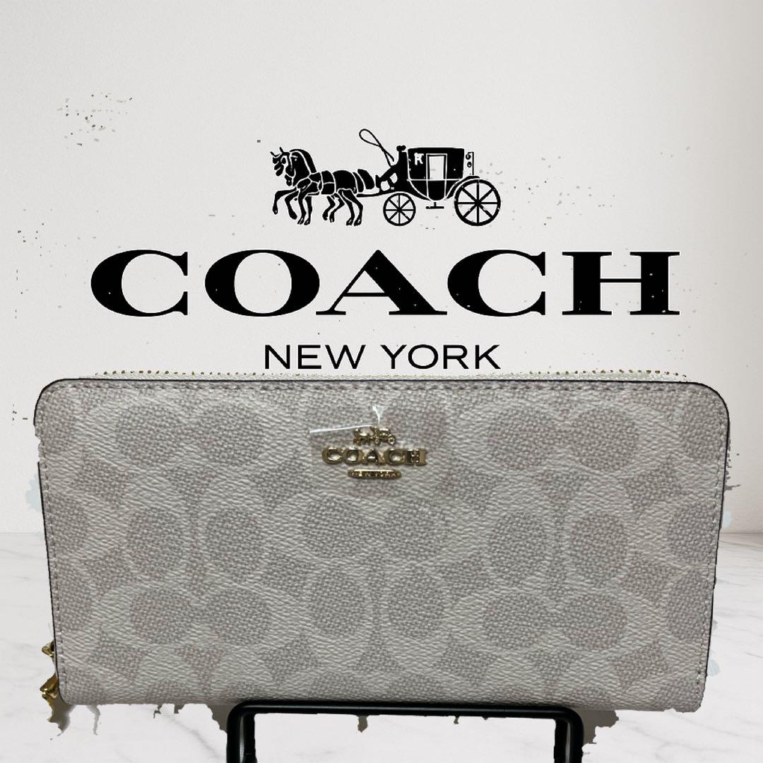 COACH 長財布c4452ホワイト　アウトレット品