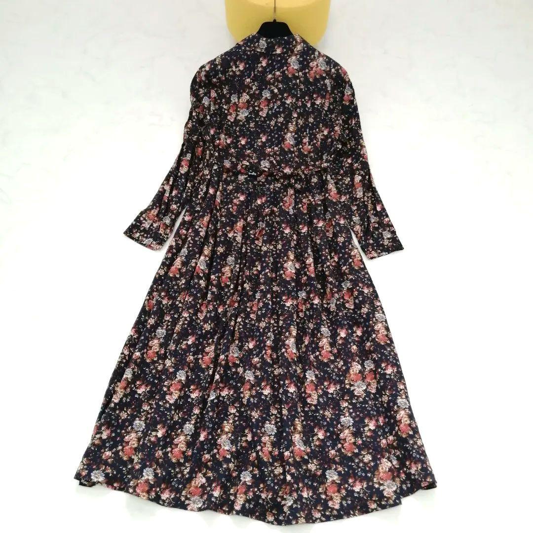 極美品✨ ローラアシュレイ ロングワンピース 花柄 総柄 腰リボン ...