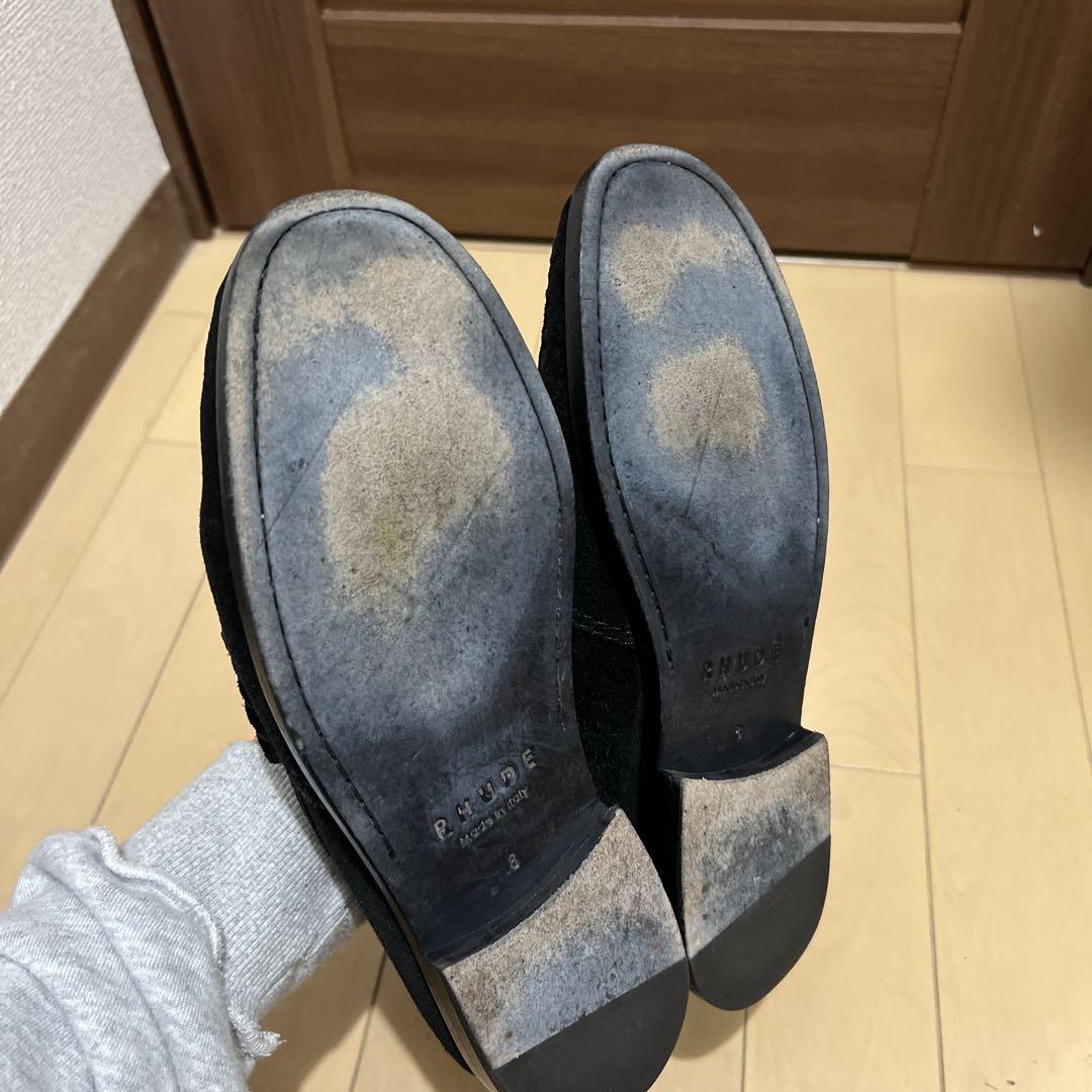 スエード コインローファー