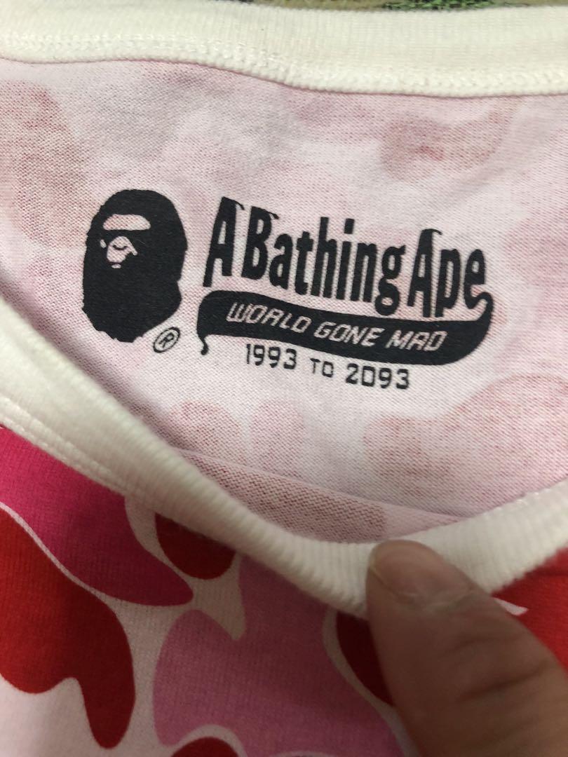 トップス ABC CAMO PINK BAPE BODY CON TEE S