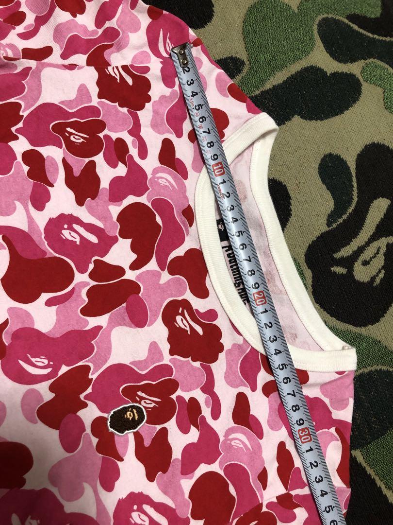 トップス ABC CAMO PINK BAPE BODY CON TEE S