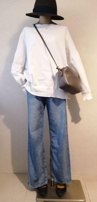 C5194 コットンニット×デニムコーデ