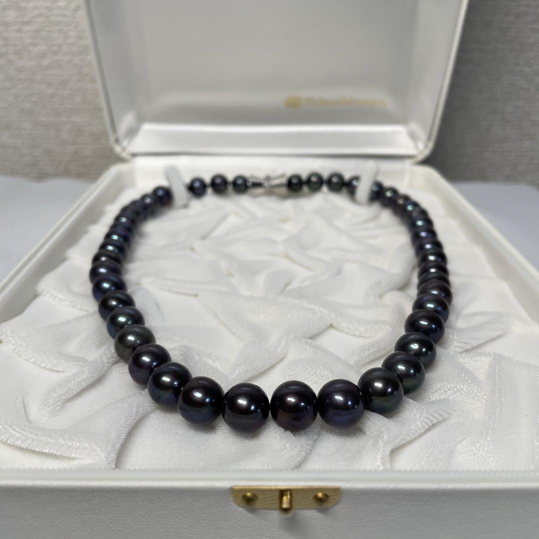 黒蝶真珠ネックレス　(8㎜10㎜珠)