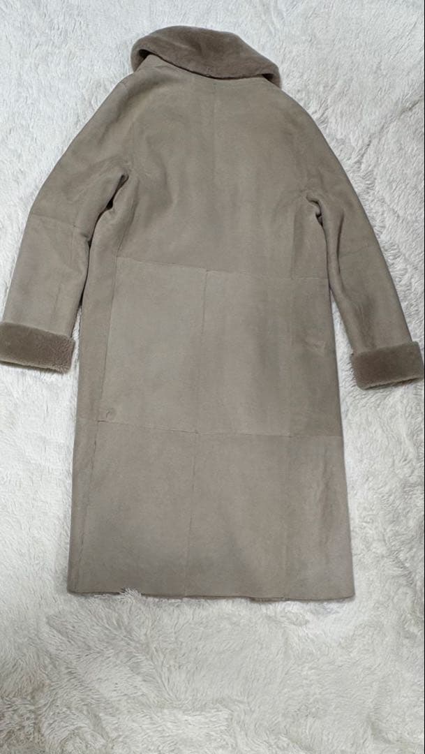 セオリーリュクス ムートンコート ベージュ M 羊革 リアルムートン セオリーリュクス ムートンコート ベージュ M 羊革 リアルムートン