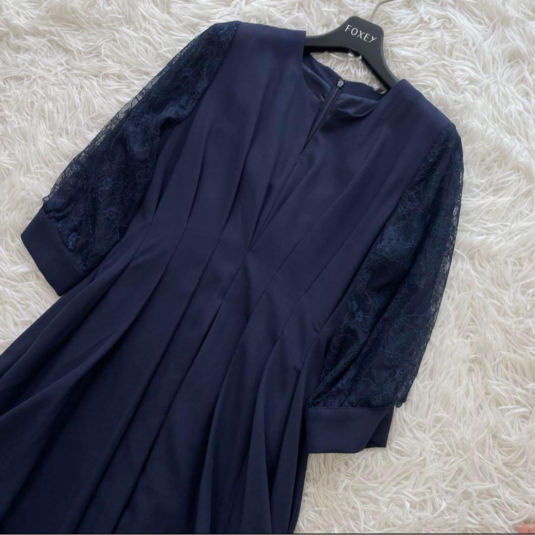 GIRL ガール　レース　ロングワンピース　ネイビー　M