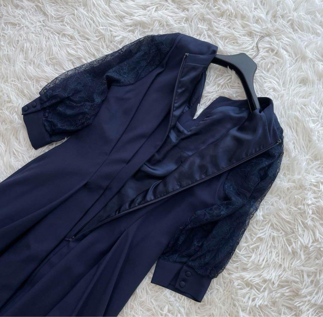GIRL ガール　レース　ロングワンピース　ネイビー　M