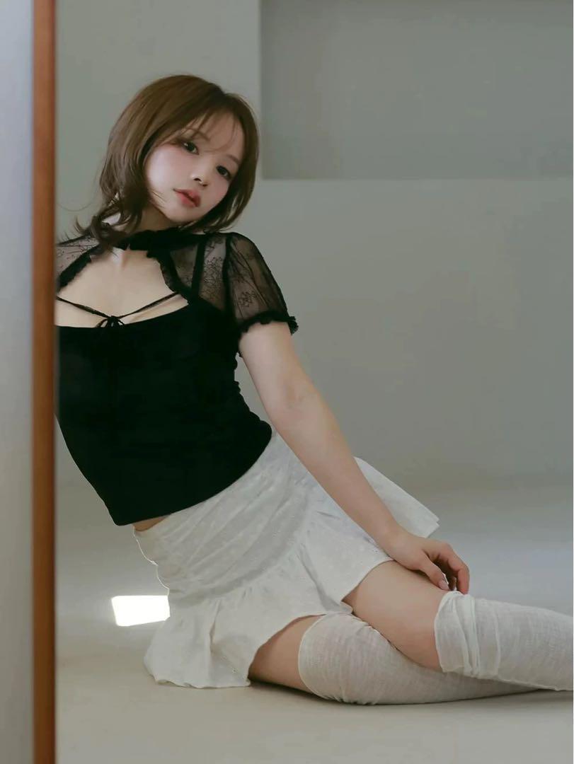 AND MARY アンドマリー Taylor set tops ブラック