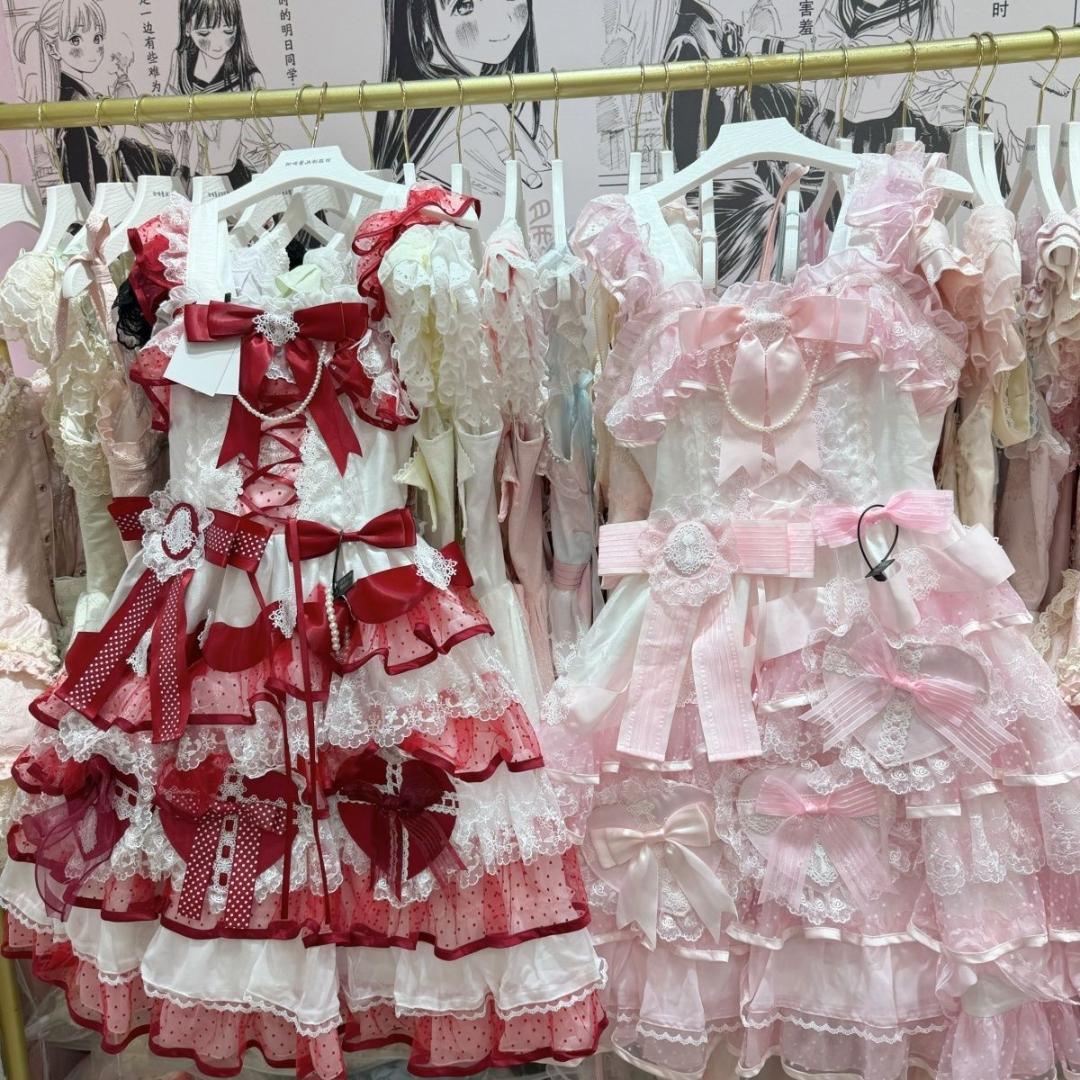 【韓嬢】恋とときめき ロリィタドレス ピンク 4点 甘ロリ 韓嬢】恋とときめき ロリィタドレス ピンク 4点 甘ロリ
