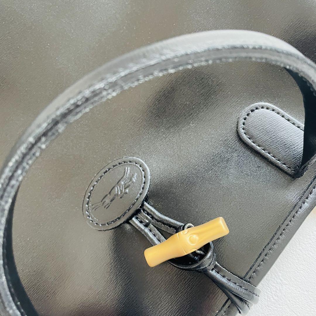 LONGCHAMP ロンシャン トートバッグ ロゾ レザー ブラック　保存袋付