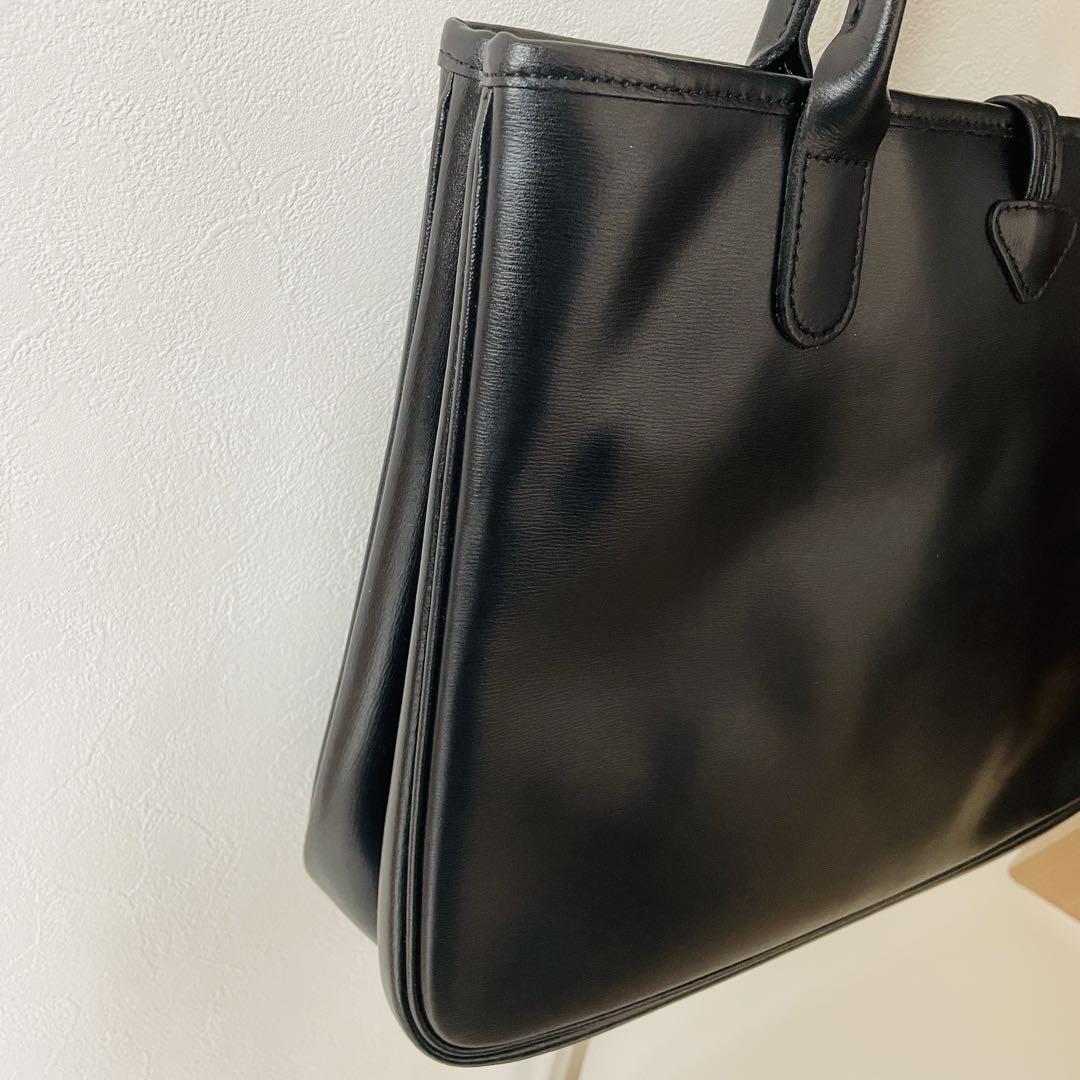 LONGCHAMP ロンシャン トートバッグ ロゾ レザー ブラック　保存袋付