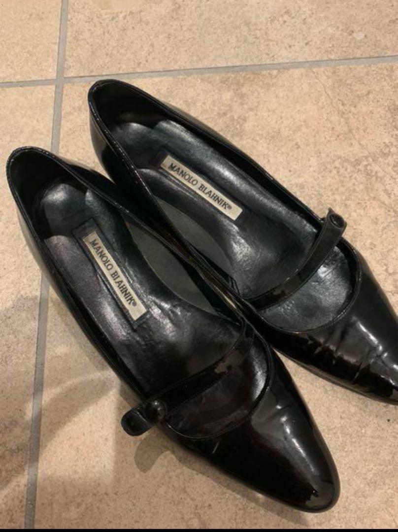 【美品】マノロブラニク　Manolo Blahnik エナメル　フラットシューズ