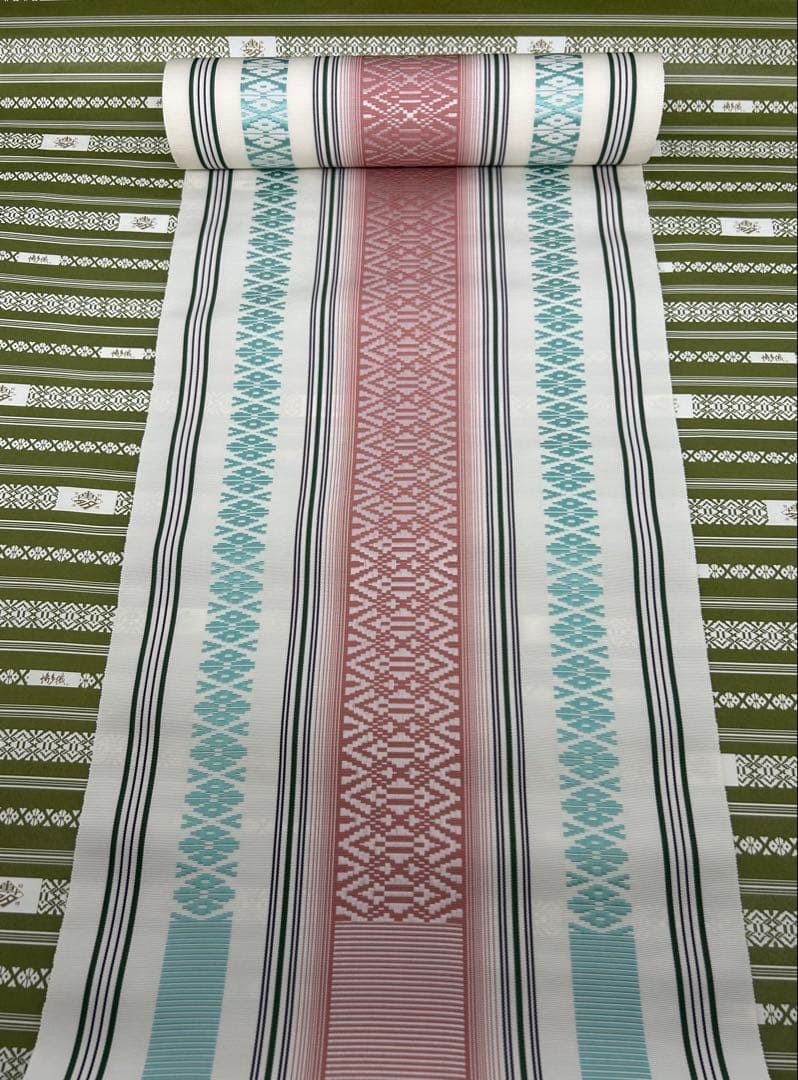 平地 八寸名古屋帯 新品未使用品 博多織 着物 未仕立て品 献上柄 白地