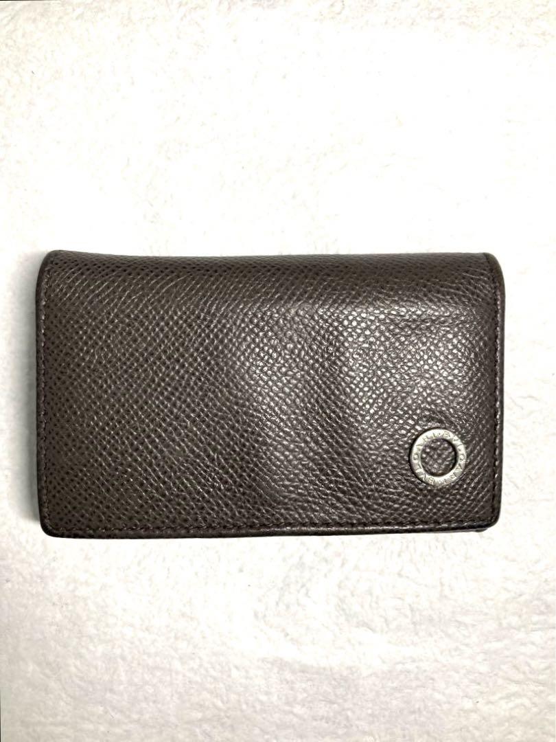 良品 BVLGARI ブルガリ サークルロゴ サフィアーノ 6連キー