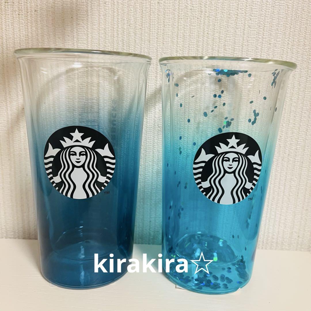 Starbucks ダブルウォール耐熱グラス ナイトブルー 355ml スタバ