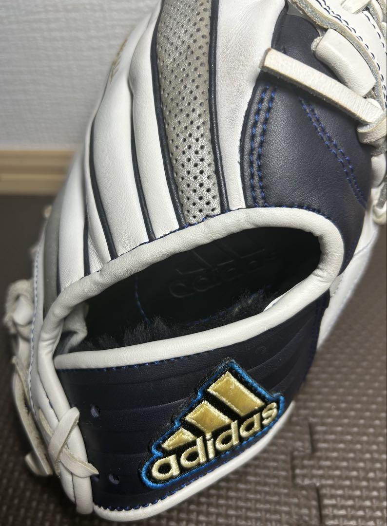 adidas 軟式グローブ JH279 ホワイト シルバー メッシュ