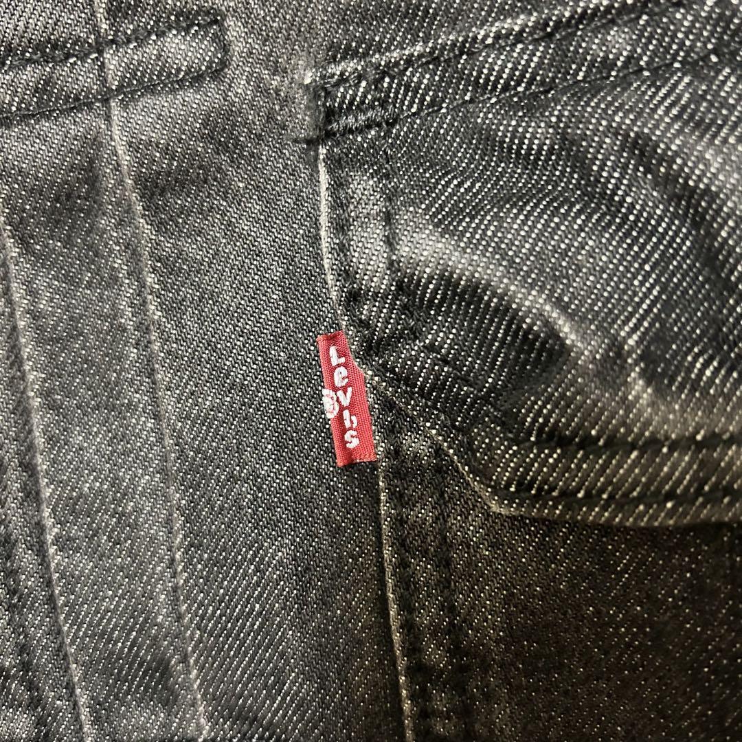 Levi's ブラック デニムジャケット M 先染め　美品　ノンウォッシュ