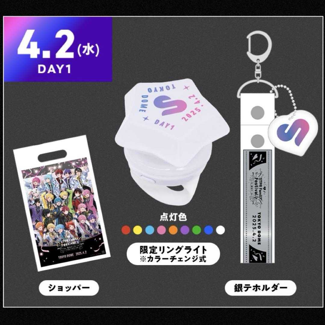 【9日まで】STPR すとふぇす リングライト 銀テホルダー すとふぇす 一日目 銀テホルダー 2日目 リングライト（新情報