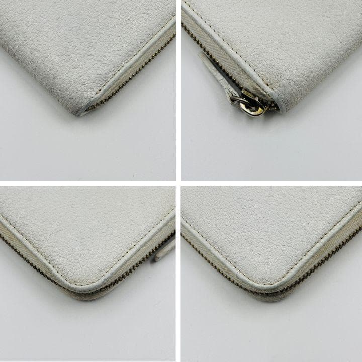 希少✨️ジルサンダー ラウンドファスナーレザー長財布 オフホワイト 本革 大容量 希少✨️ジルサンダー ラウンドファスナーレザー長財布 オフホワイト 本革 大容量