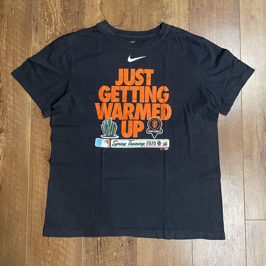 y2k 00s NIKEスウォッシュロゴ黒ボックスシルエット半袖Tシャツ