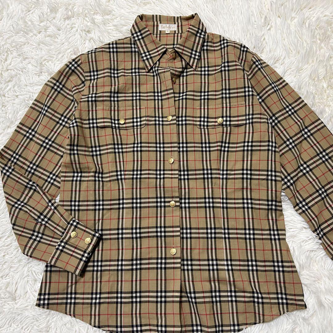✨希少　金ボタン✨BURBERRY バーバリー　長袖シャツ　11L