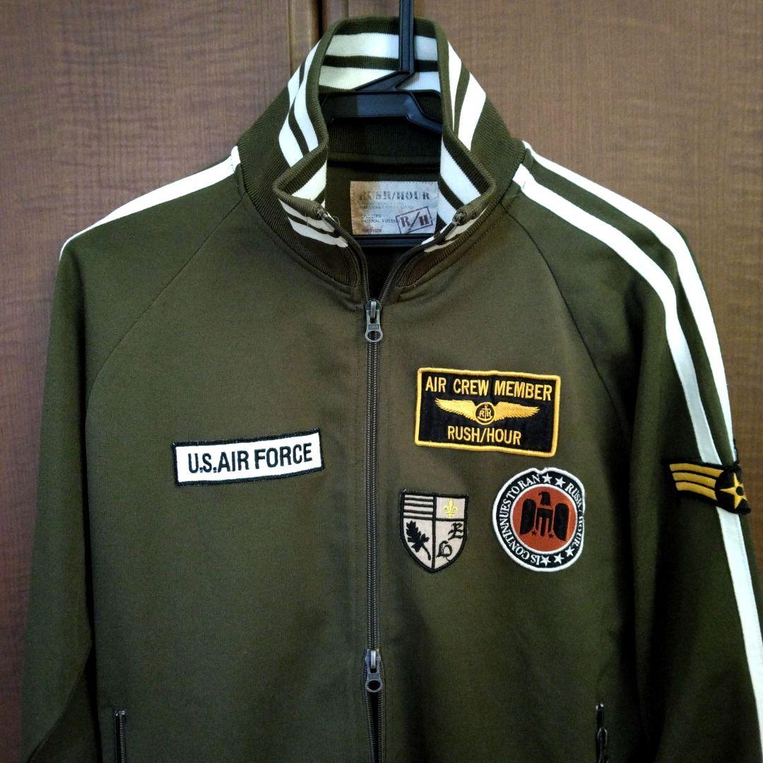 90s トラックジャケット ジャージ アメカジ ワッペン ミリタリー サバゲー