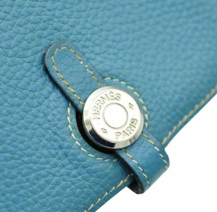 HERMES 美品 ドゴン コンパクト ブルージーン コンパクト財布 □I刻印