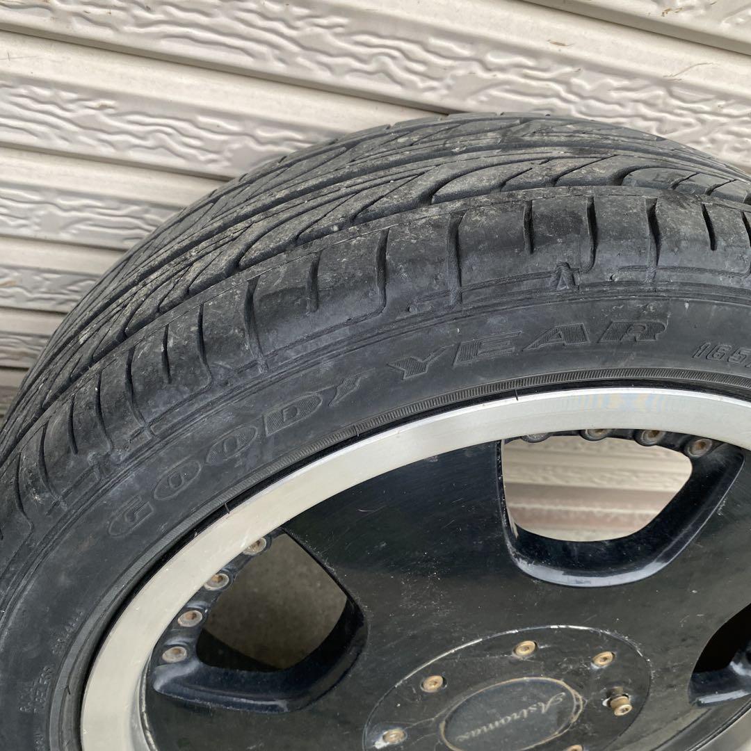 15インチ ブラック 5スポークホイールセット 165/50r15
