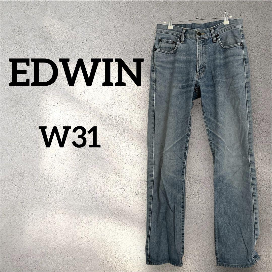 EDWIN 【W31】402 ストレートデニム ライトブルー