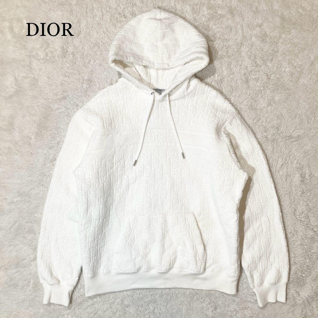 【極美品】DIOR ディオール オブリーク パーカー トロッター パイル生地 L