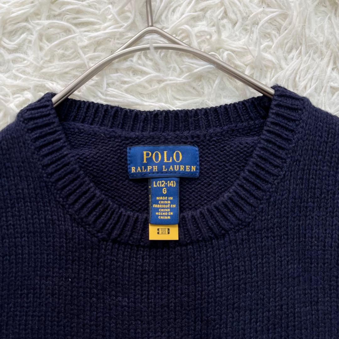 美品✨ポロラルフローレン ポロベアコットンセーター カシミヤ混 ネイビー現行QR 美品✨ポロラルフローレン ポロベアコットンセーター カシミヤ混 ネイビー現行QR