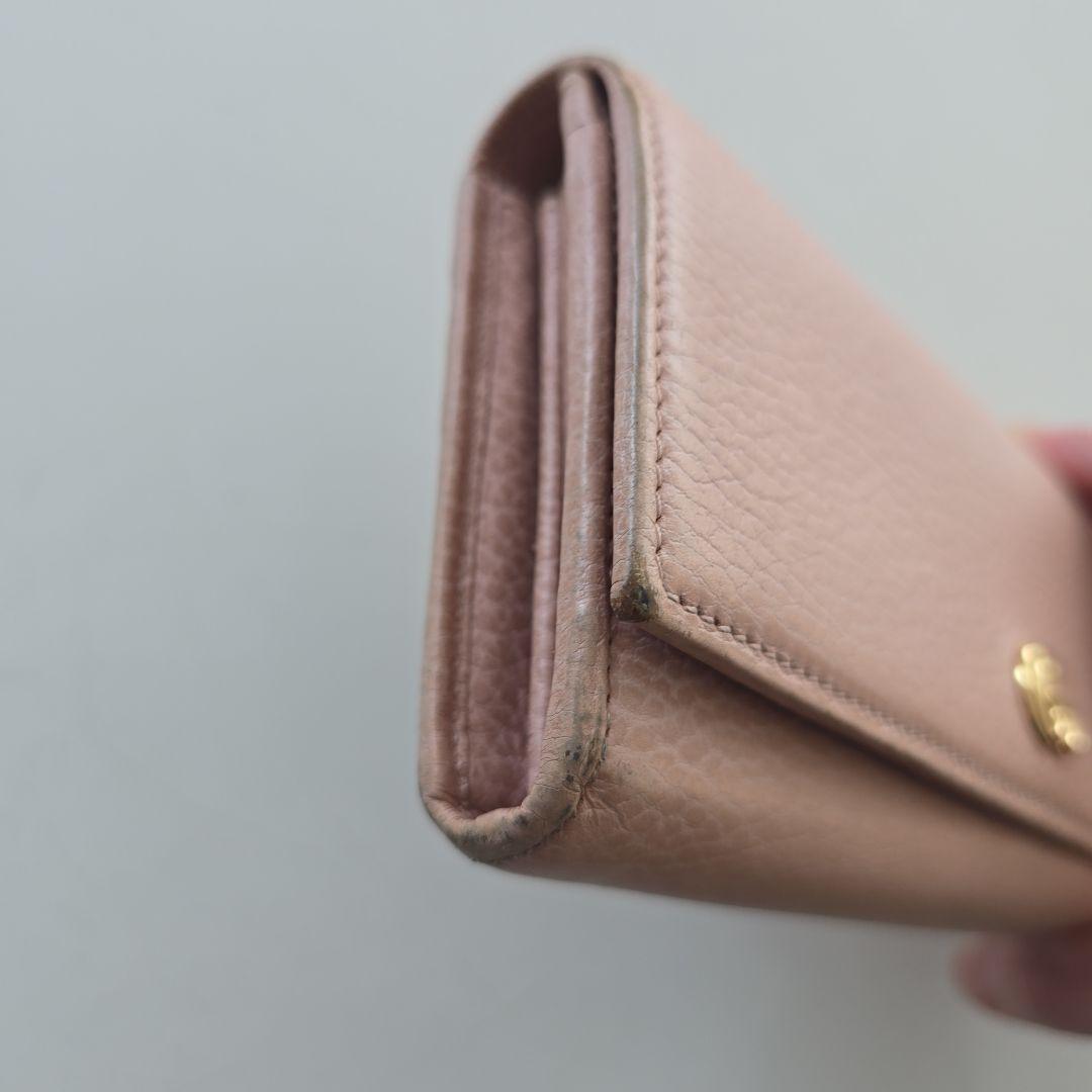 GUCCI 長財布 マーモントピンク