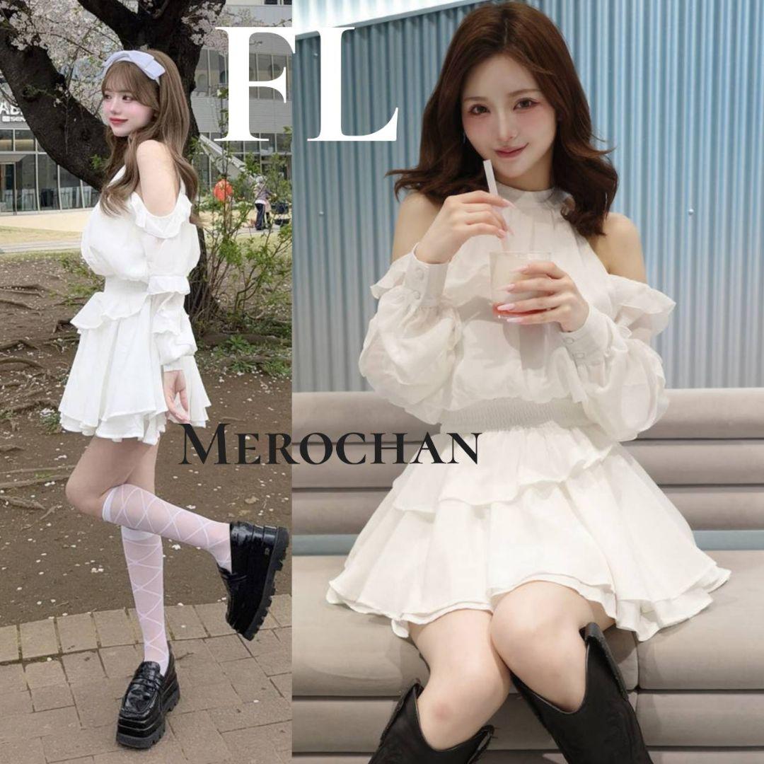 ダーリッチ Darich ボリュームシフォンミニワンピース 【FL】ホワイト