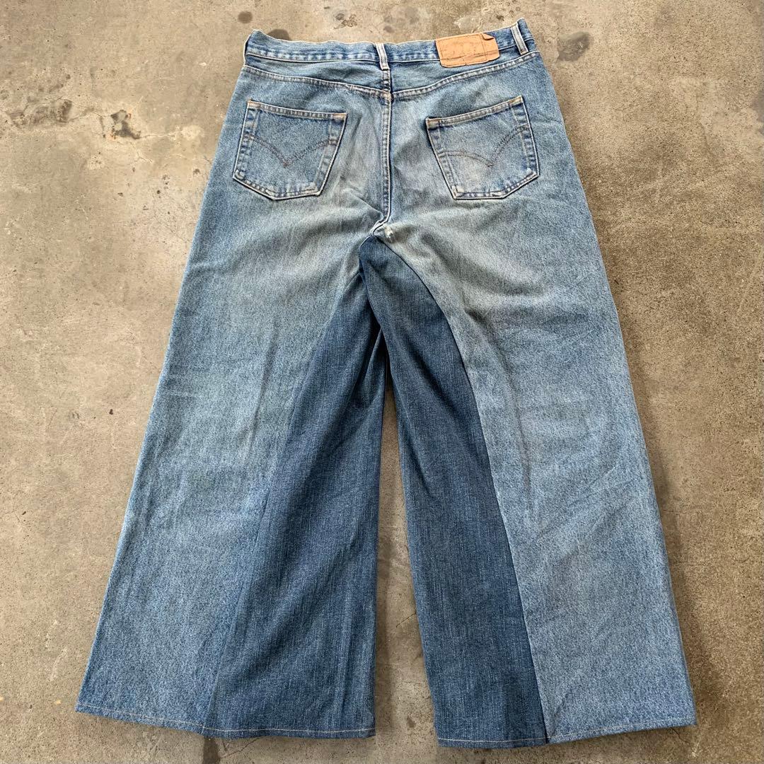 定番入荷 No.062【ハイウエスト】再構築 リメイク フレア デニム