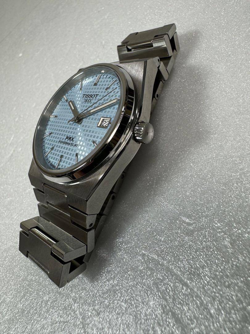 お 手頃 価格ファッション - TISSOT PRX アイスブルー 40mm