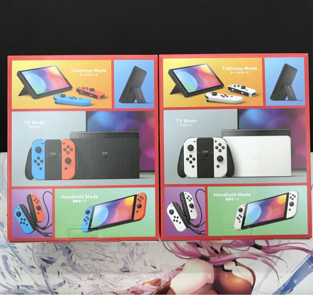 【送料無料】新品未開封 Switch 有機EL ネオン ホワイト 本体 2台 画像2
