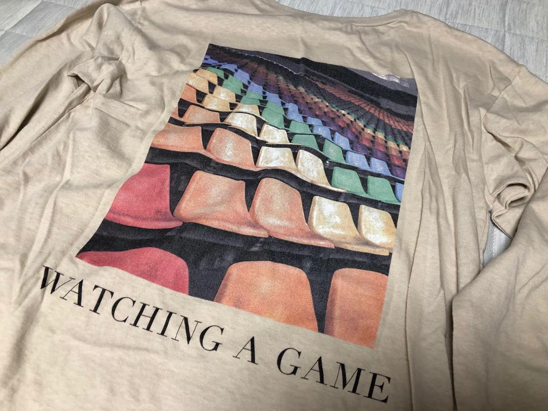 フォトTシャツ/ロングTシャツ/ロングtee/バックプリントT/ロンT