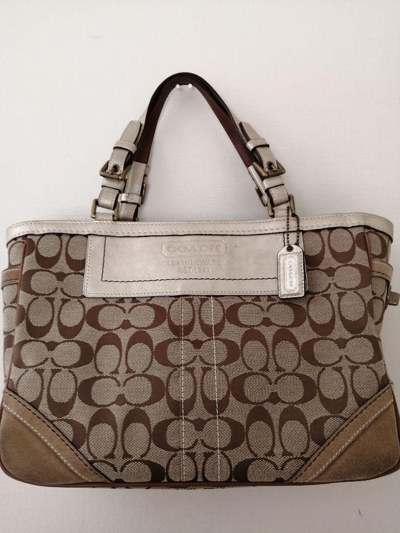 COACH ゴールド 箱付き 布袋付き zpZ08-m25612781045 コーチ トートバッグ シグネチャー 好評国産