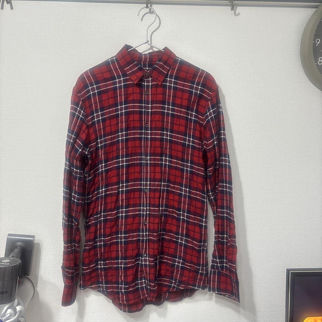 DSQUARED2 レッドチェックネルシャツ 44