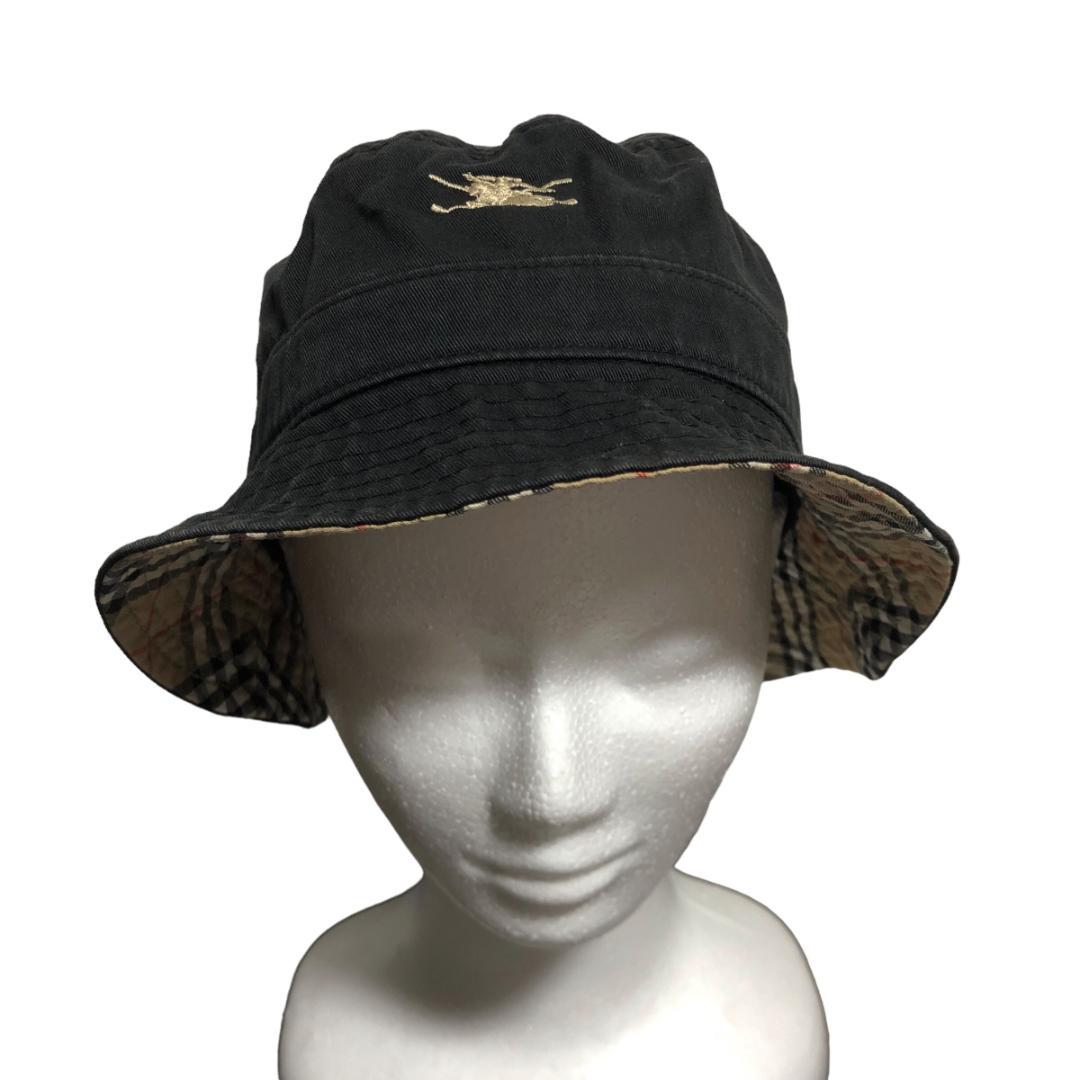 BURBERRY GOLF バケットハット ノバチェック ONE SIZE 黒