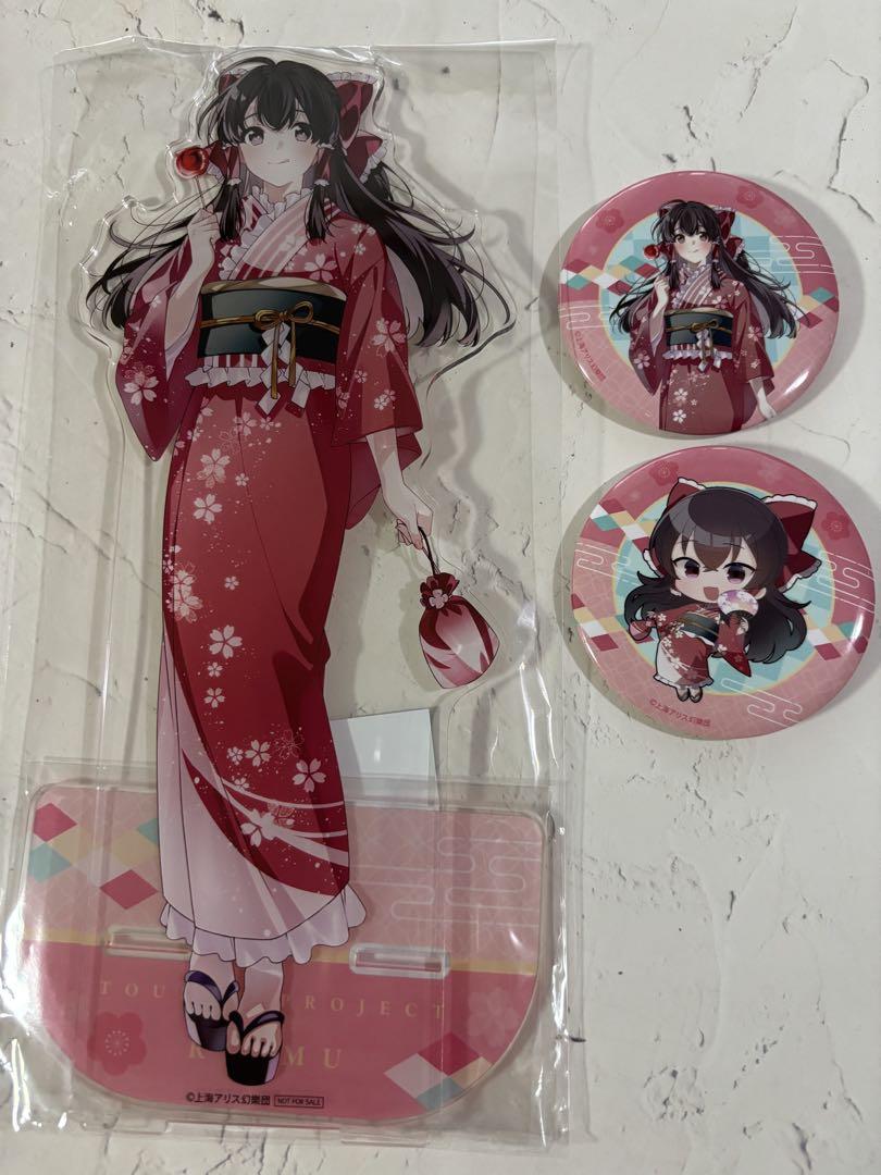 東方Project ラッキー缶バッジ BIGアクスタ 博麗霊夢 東方Project ラッキー缶バッジ 博麗霊夢 ビックアクリルスタンド
