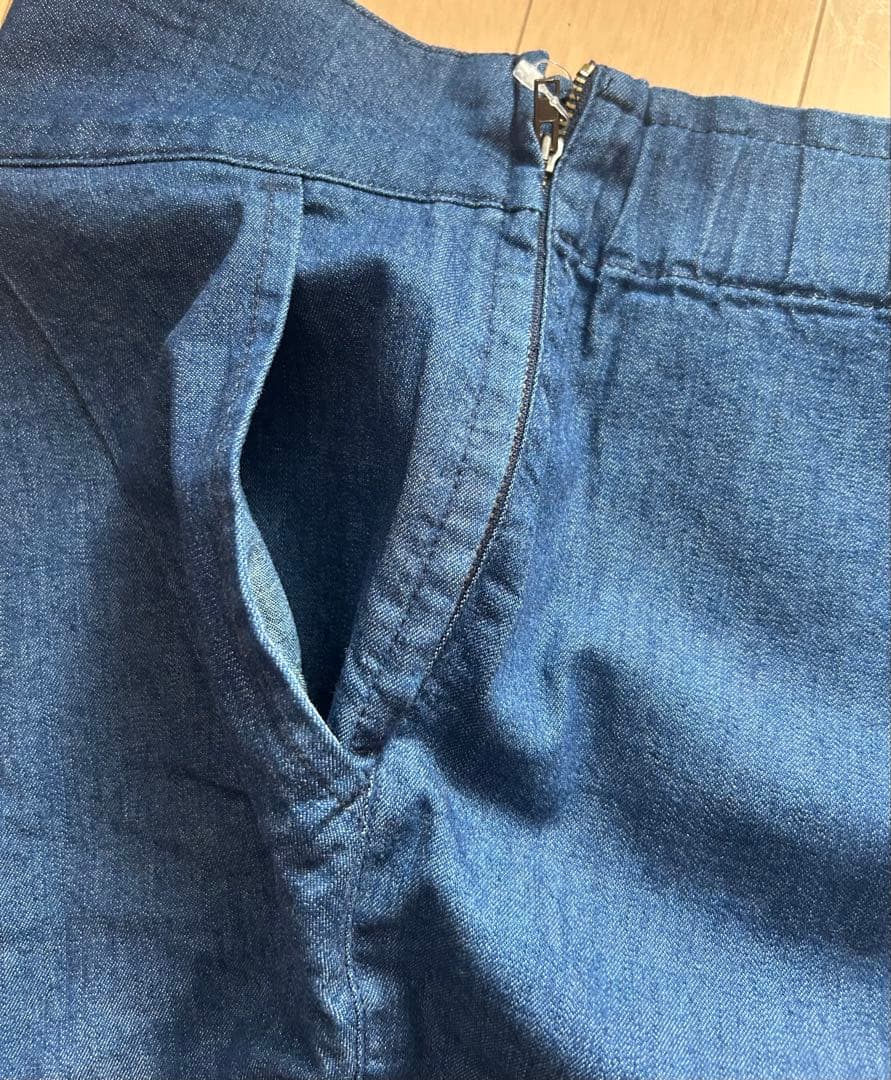 ブルーデニムのミニスカートL
