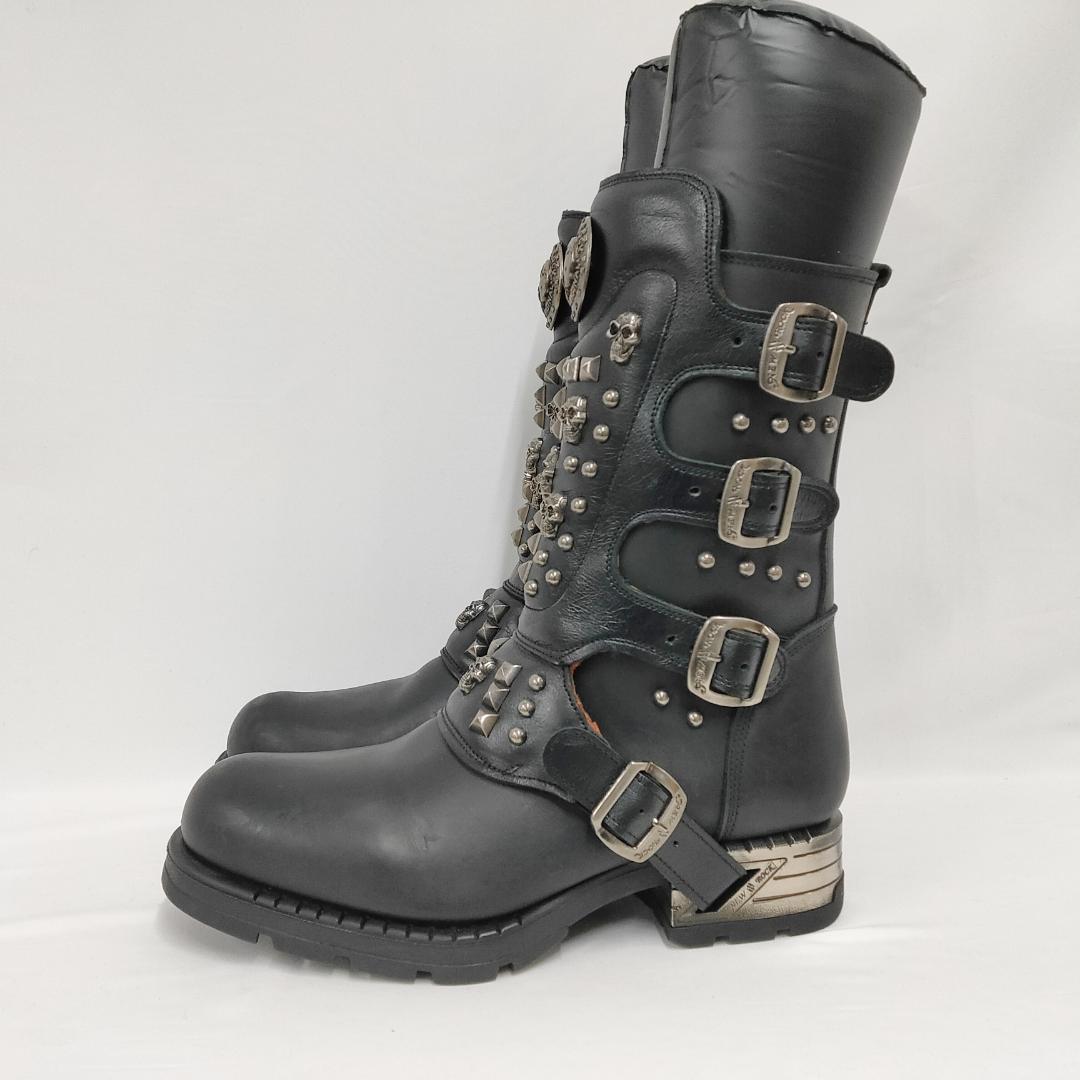 ○☆新品 未使用 NEW ROCK モトロック ブーツ 定番レザーブーツ
