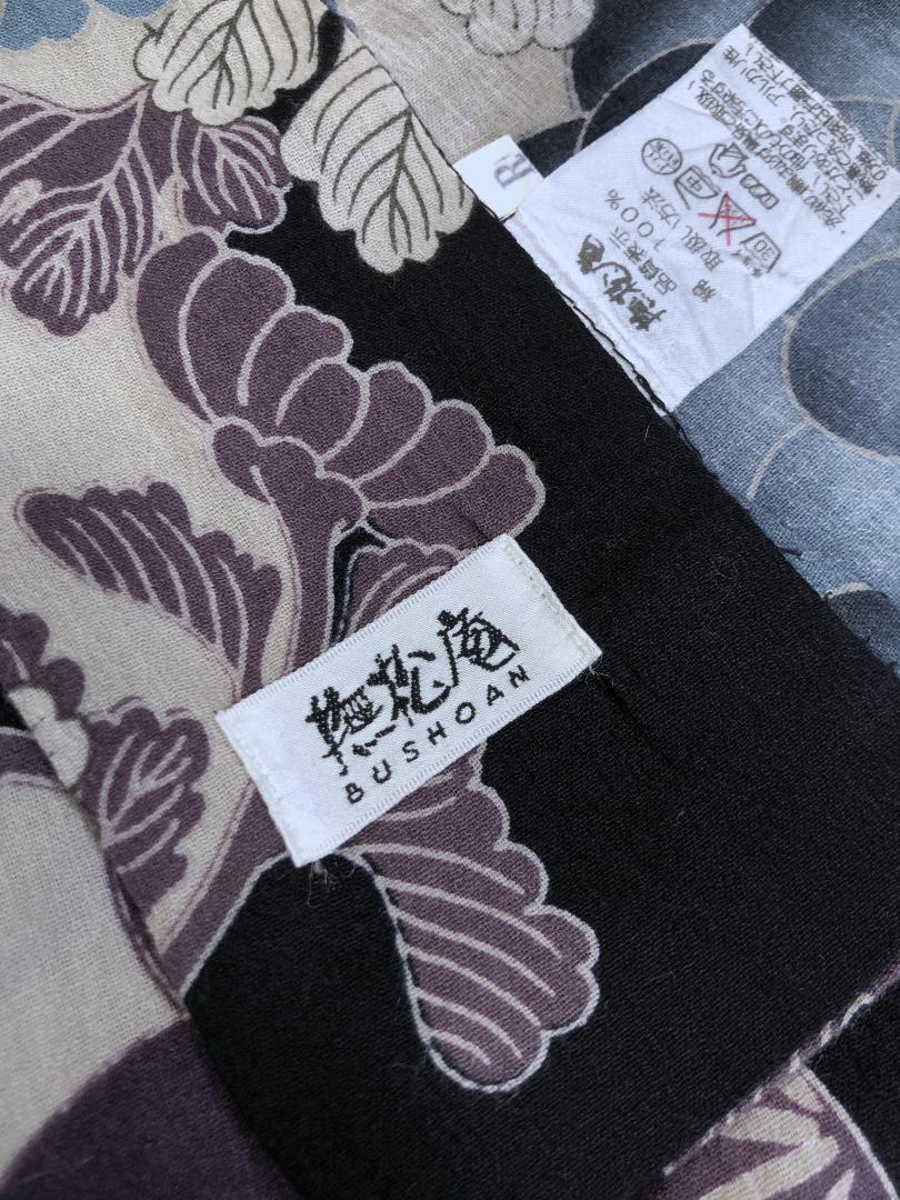 着物32 撫松庵 大輪の花古典柄単衣着物・浴衣 綿紗 身丈