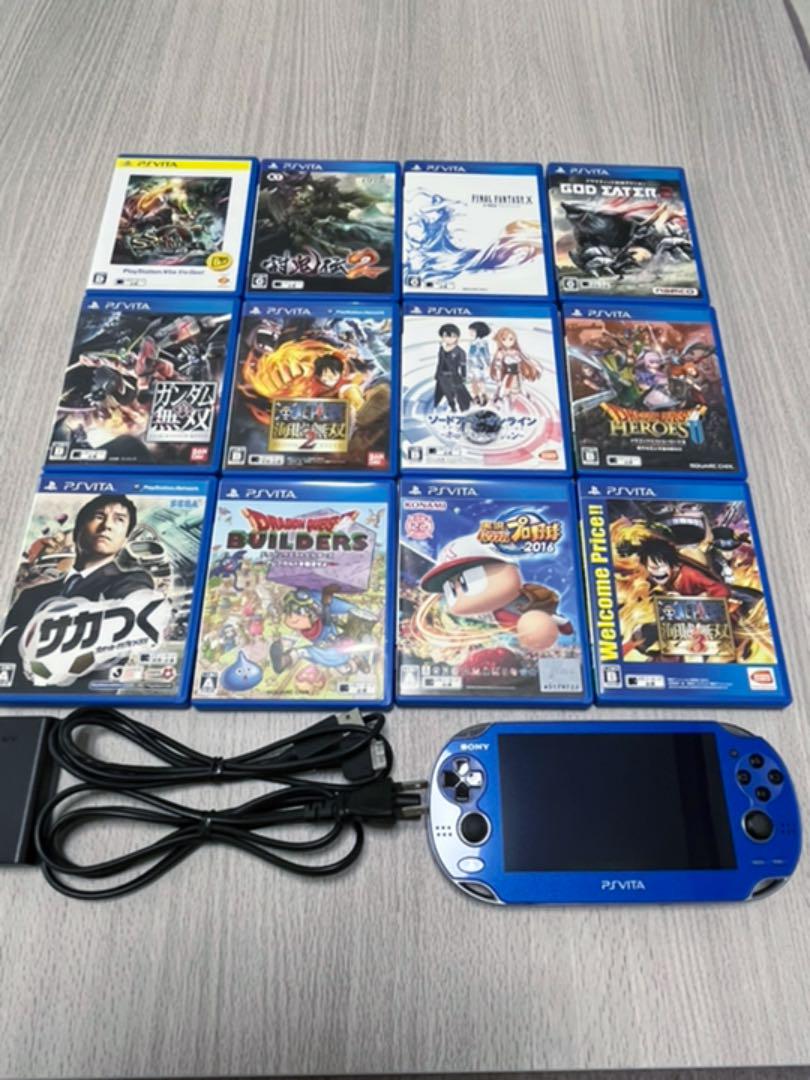 高価値 ゆかり様専用 Playstation Vita ソフト12本 サファイアブルー 携帯用ゲーム本体