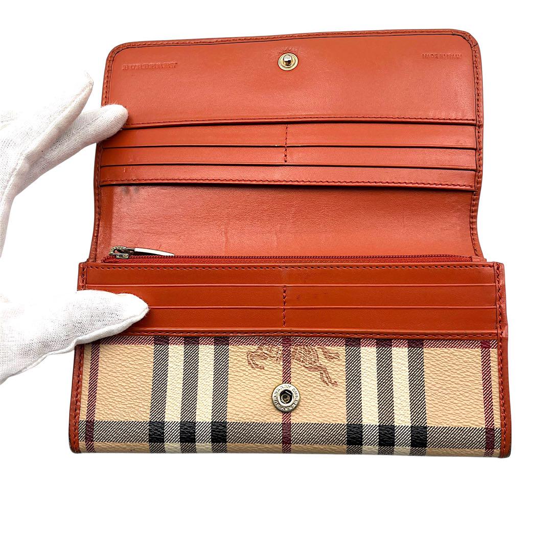 【微美品】　BURBERRY バーバリー 長財布 シャドーホース ノバチェック