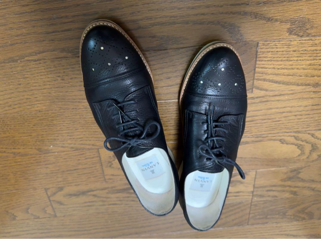 LANVIN en bleu(ランヴァンオンブルー)ブラックレースアップシューズ