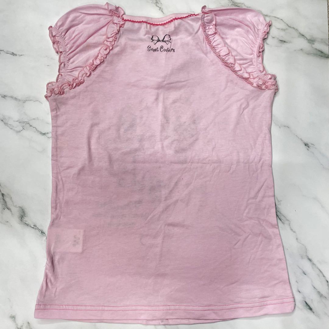メゾピアノ　半袖Tシャツ　LL  165 ベリエちゃん 復刻♪ レインボーベリエちゃんリンガーTシャツ(S(キッズ140cm