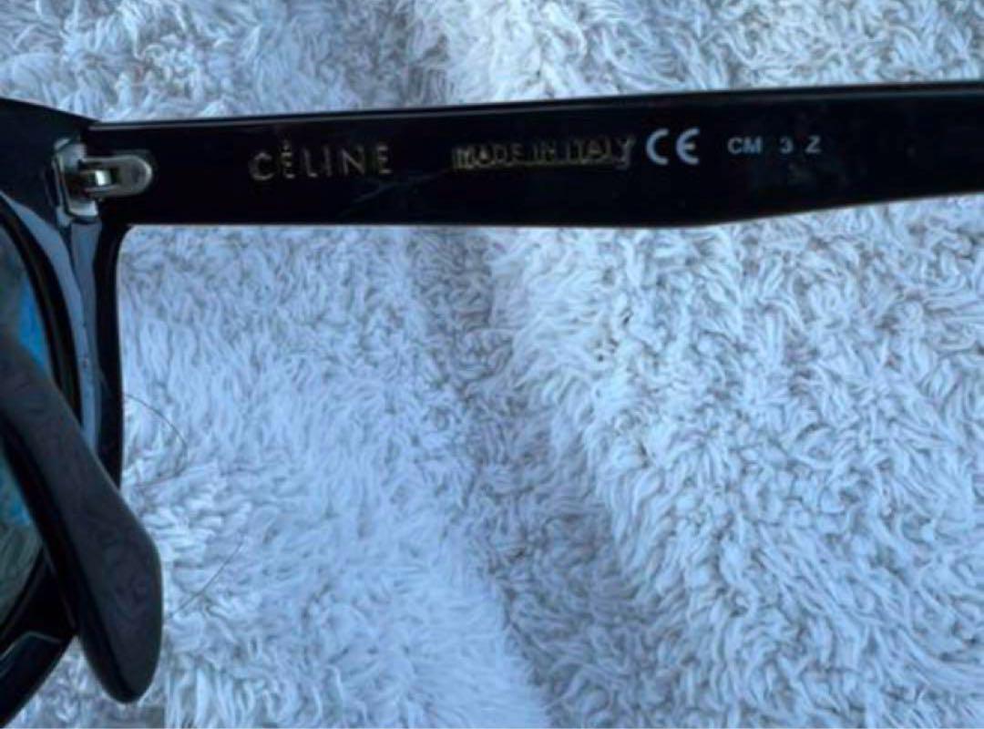 CÉLINE ブラック ラウンド型サングラス